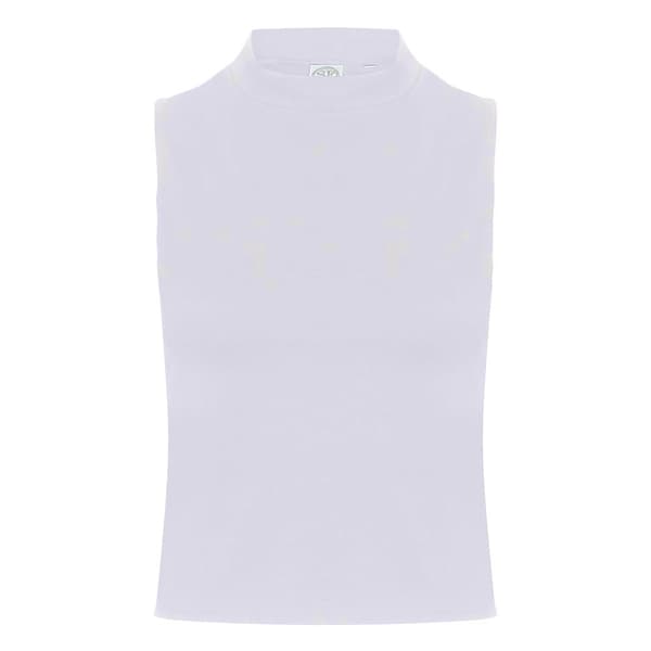 Skinni Fit Kvinnor/Damer med hög hals, Crop, ärmlös väst topp