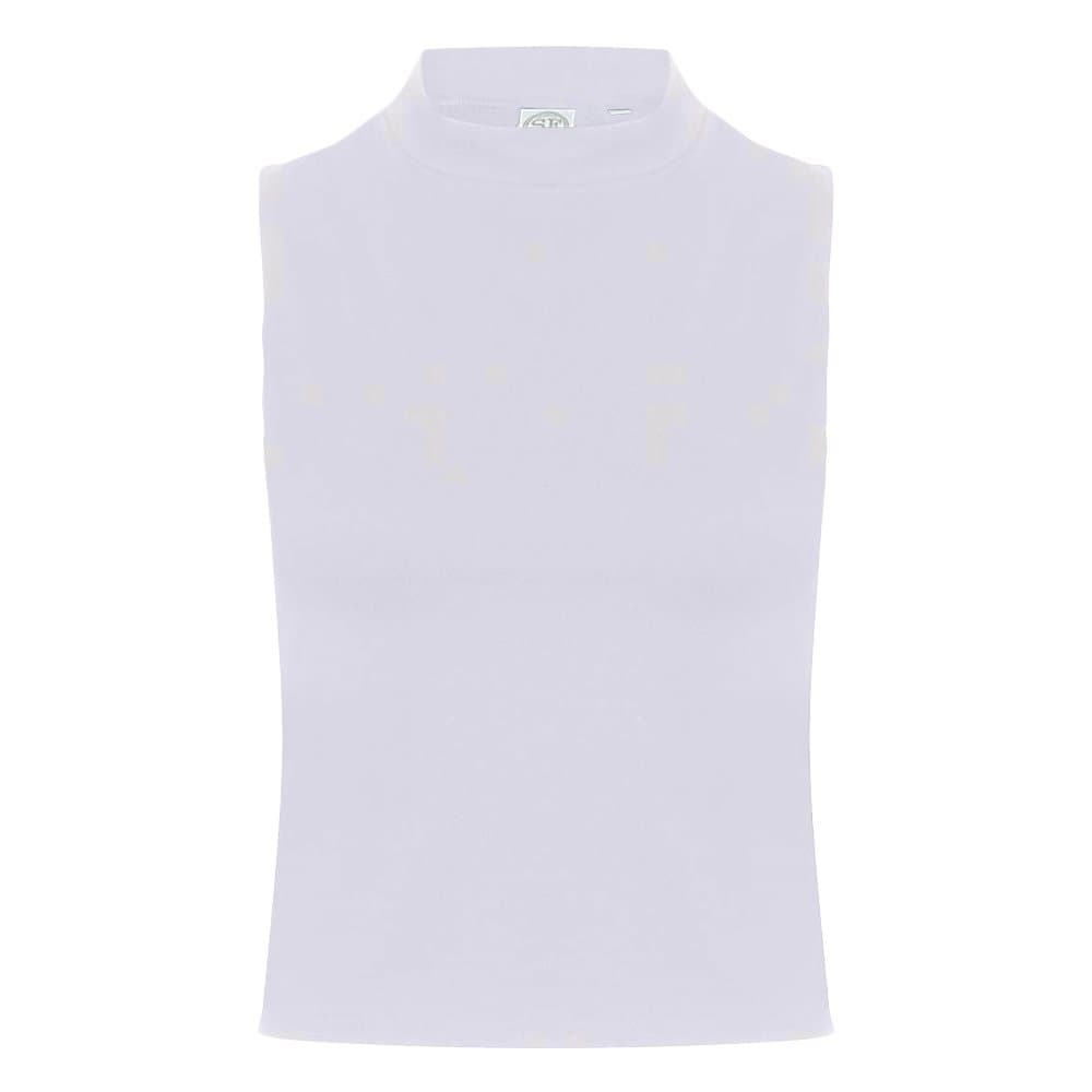 Skinni Fit Kvinnor/Damer med hög hals, Crop, ärmlös väst topp