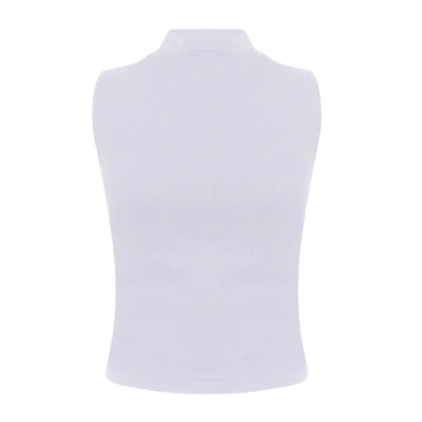 Skinni Fit Kvinnor/Damer med hög hals, Crop, ärmlös väst topp
