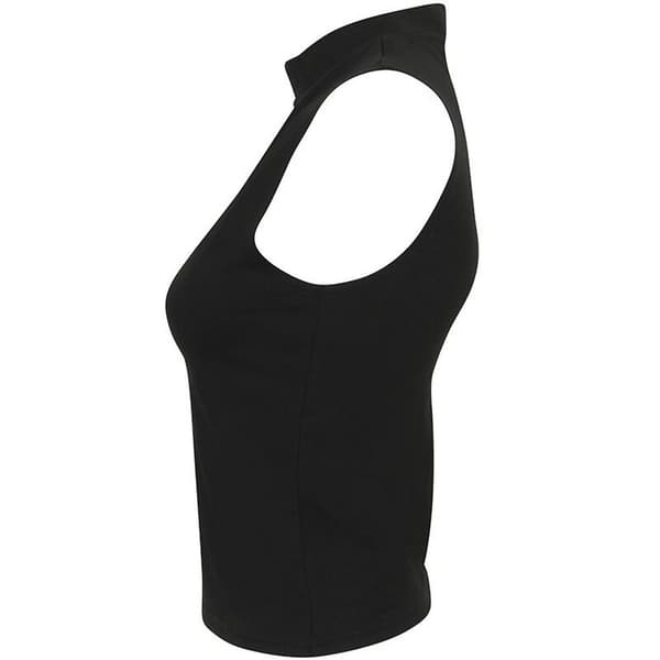 Skinni Fit Kvinnor/Damer med hög hals, Crop, ärmlös väst topp