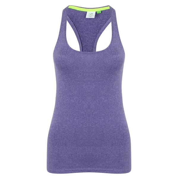 Tombo Kvinnor/Ladies Racerback ärmlös väst topp Purple Marl L