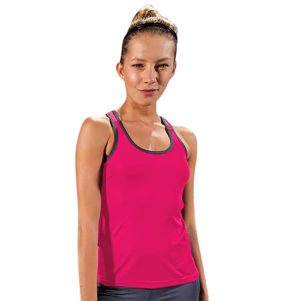 Tri Dri Womens/Ladies Panelled Fitness Sleeveless Vest