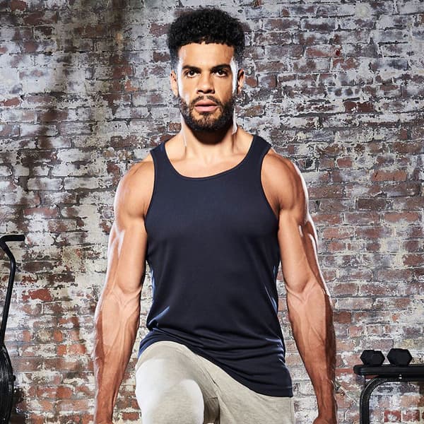 AWDis Just Cool Herre sport gymnastik almindelig tank / vest top