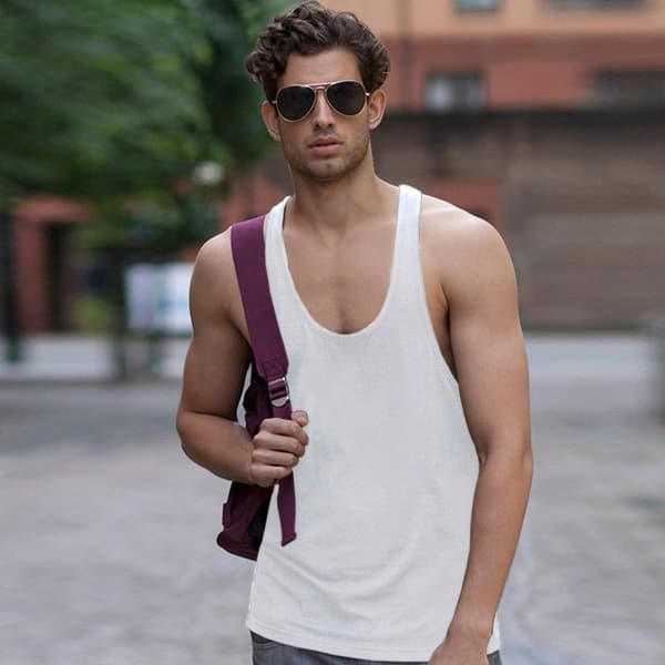 Skinnifit Mens Plain Sleeveless Muscle Vest