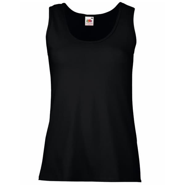 Fruit of the Loom Dam/Damer Valueweight Lady Fit Tank Top Black S
