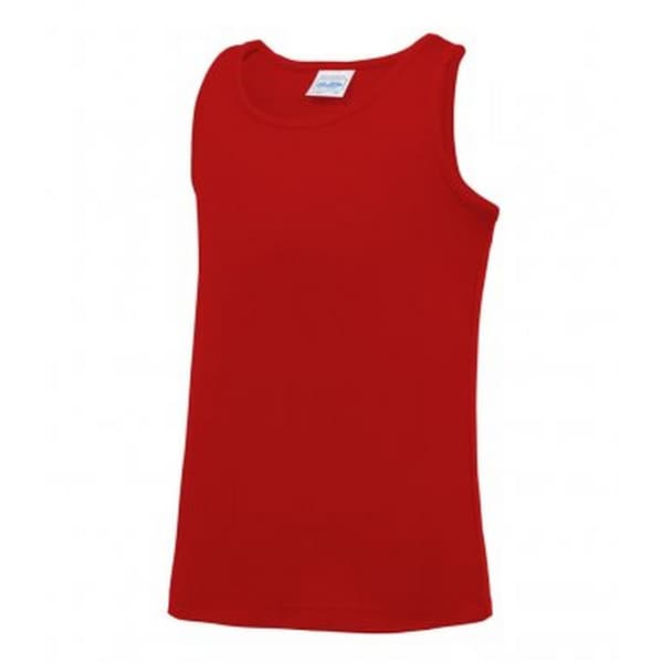 AWDis Barn/Kids Just Cool ärmlös väst topp Fire Red 5-6 Years
