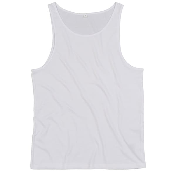 One By Mantis Unisex Drop Armhole Vest Top White XS