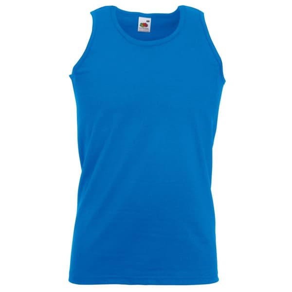 Fruit of the Loom Mens atletisk ärmlös väst / tank top Royal M