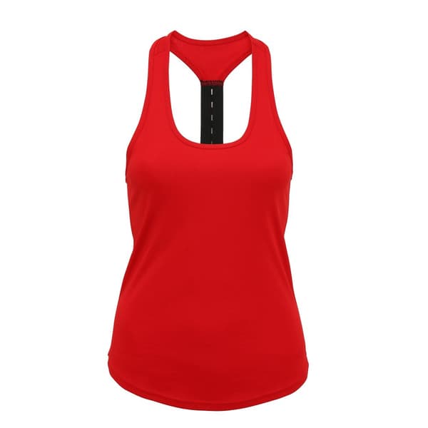 Tri Dri Womens/Ladies Performance Strap Back Vest Fire Red S