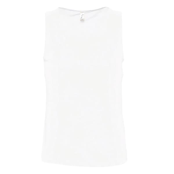 SOLS Justin ærmeløs tank/vest top til mænd White XL