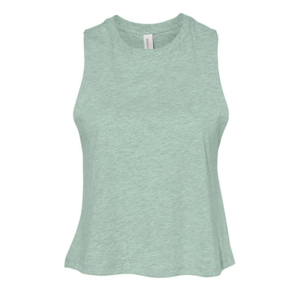 Bella Womens/Ladies Racer Back Cropped Sleeveless Tank Top