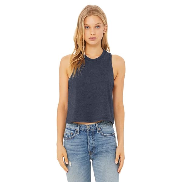 Bella + Canvas Kvinnor/Damer Racerback Cropped Sleeveless Tank Top