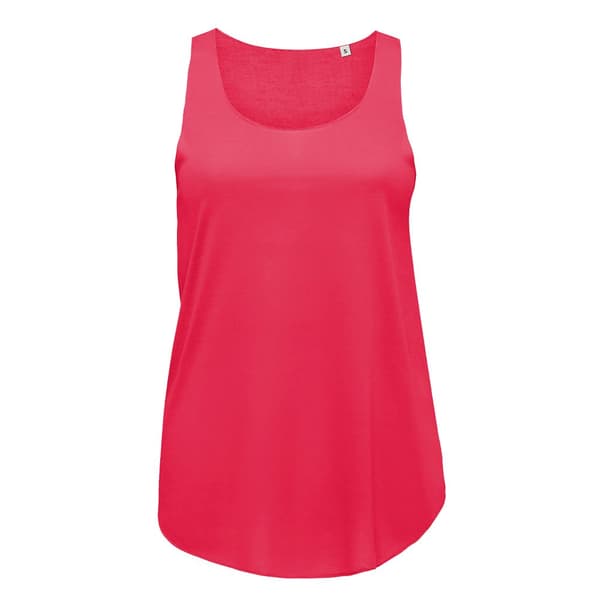 SOLS Ladies Jade Tank Top Neon Coral 1