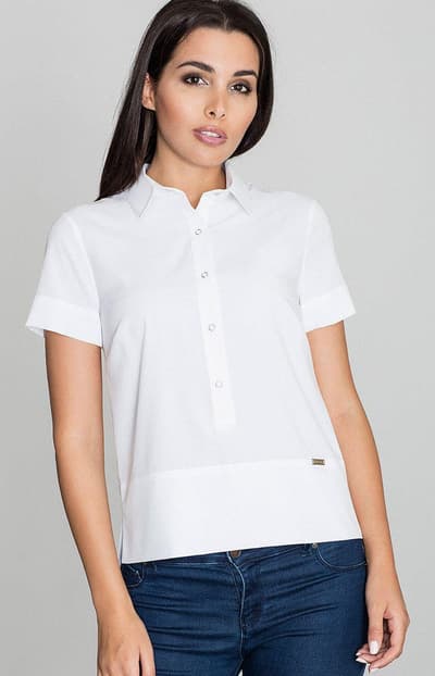 M548 Bluse, hvid, m