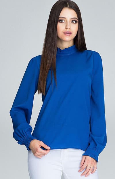 M595 Bluse, Blå, XL