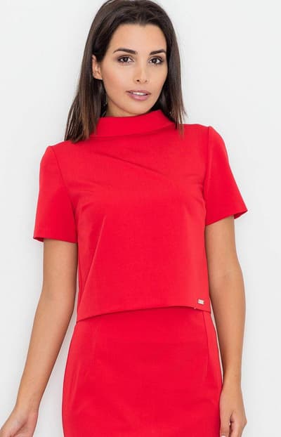 M542 Bluse, rød, m