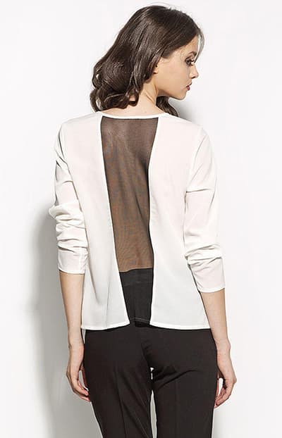 Bluse B46 - Gitter, ECRU, 40