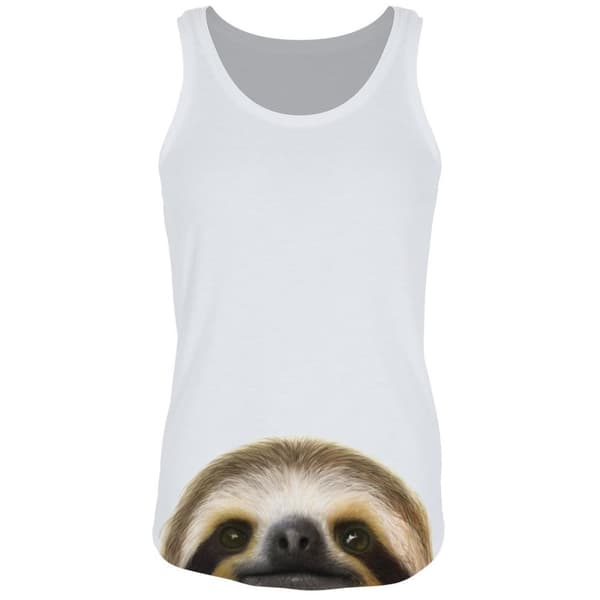 Inquisitive Creatures Womens/Ladies Sloth Vest Top White XS