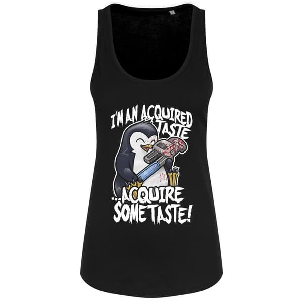 Psycho Penguin Womens/Ladies Acquire Some Taste Floaty Vest Top