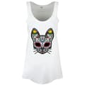 Miniatyrbild 1 av 2: Grindstore Kvinnor/Damer Sugar Skull Kitten Vest Top