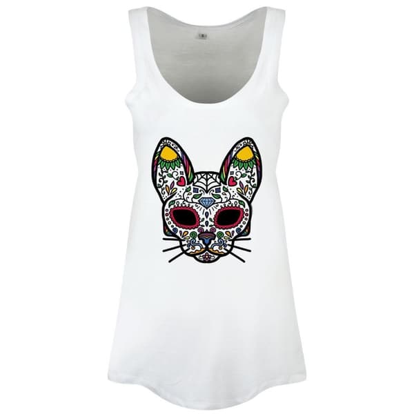 Grindstore Kvinnor/Damer Sugar Skull Kitten Vest Top