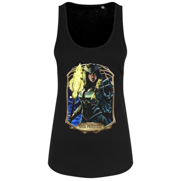 Deadly Tarot Kvinnor/Damer Obsidian The High Priestess Vest Top