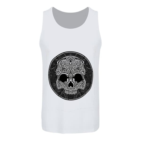 Unorthodox Collective Mens Graphic Skull Vest Top Set White M