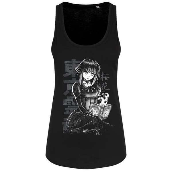 Tokyo Spirit Dame/Damer Oka Monokrom Vest Top