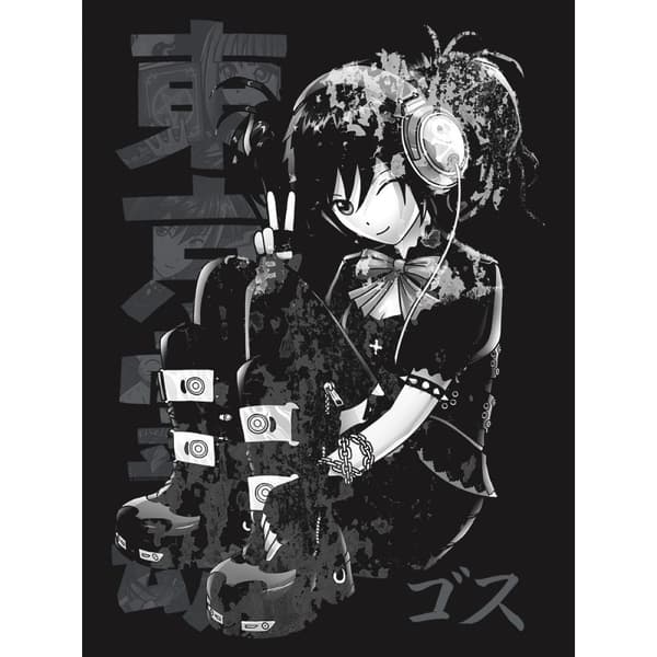Tokyo Spirit Dame/Damer Gosu Monokrom Vest Top