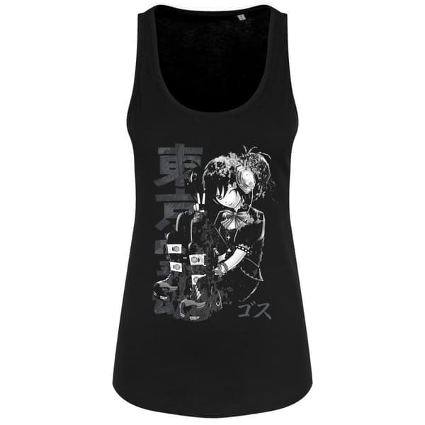 Tokyo Spirit Dame/Damer Gosu Monokrom Vest Top