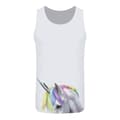 Miniatyrbilde 1 av 2: Inquisitive Creatures Mens Rainbow Unicorn Vest Top