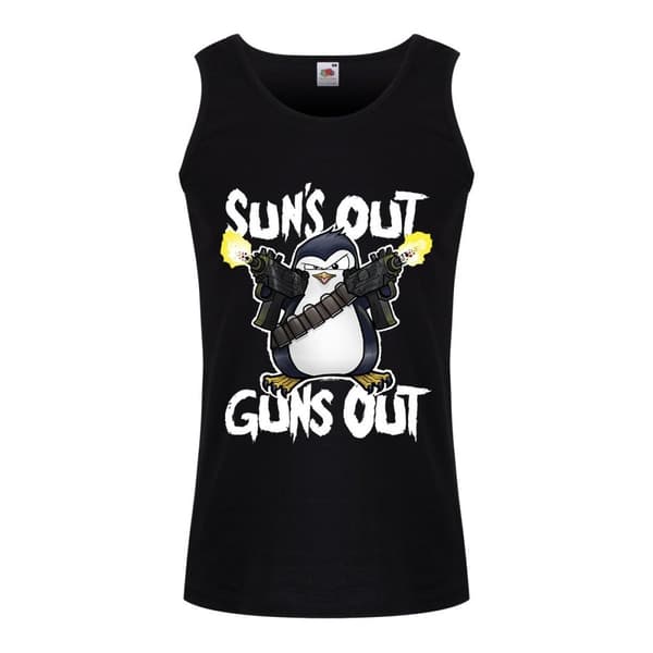 Psycho Penguin Mens Suns Out Guns Out Vest Top