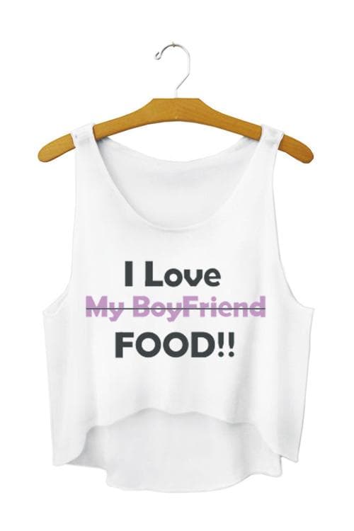 I Love Food Crop Topp