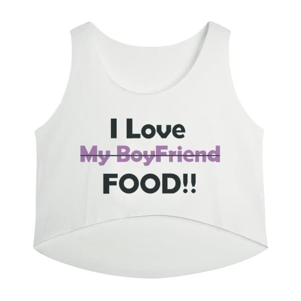 I Love Food Crop Topp