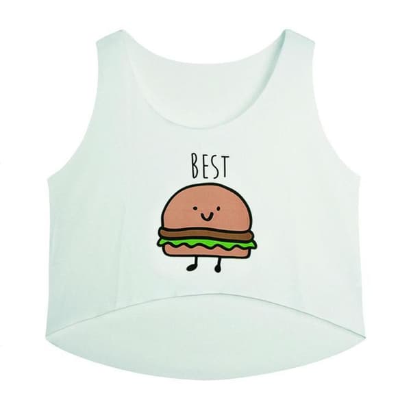 Bästa Hamburgaren Crop Topp