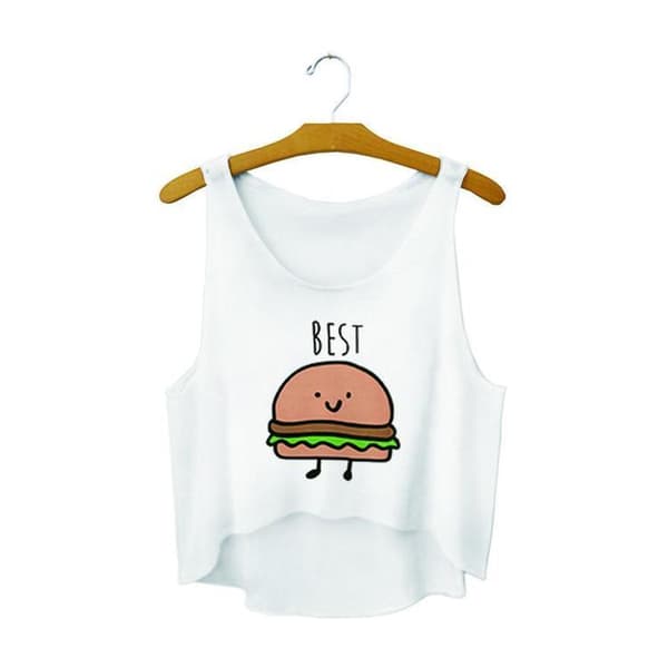 Bästa Hamburgaren Crop Topp