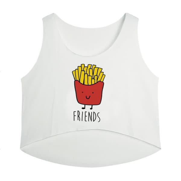 Friends Crop Topp Vit M