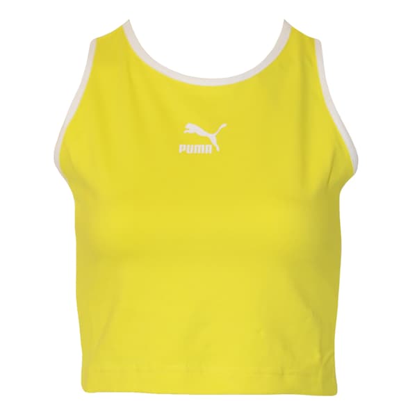Puma Dame/Damer Classics Cropped Tank til kvinder/damer Blazing Yellow M