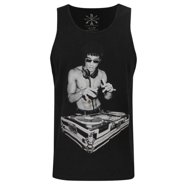 Avengers Officiel Bruce Lee Gung Fu Scratch Vest til mænd Black XL