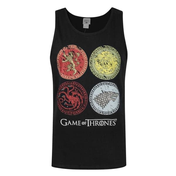 Game of Thrones Mens House Crests Vest Black S