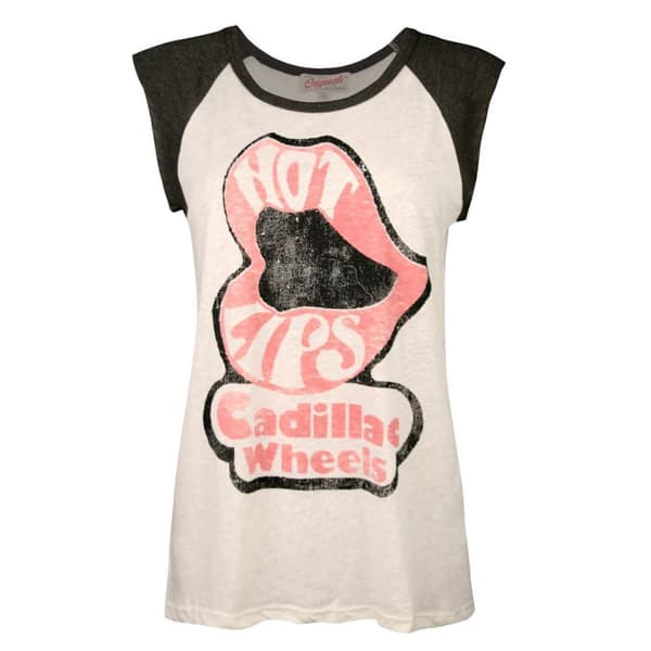 Junk Food Womens/Ladies Cadillac Hot Lips Vest White/Black/Red L