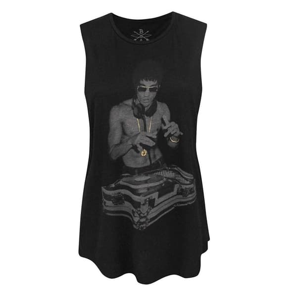 BNA78 Kvinnor/Damer Gung Fu Scratch Bruce Lee Tank Top Black M