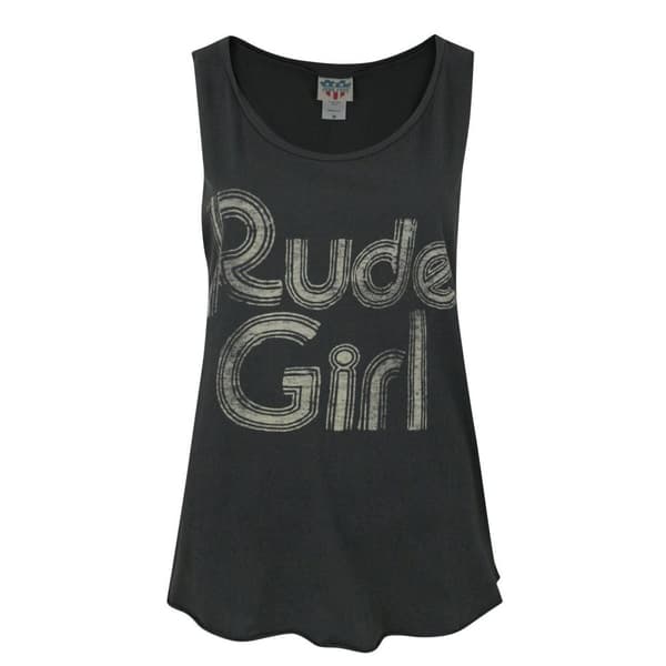 Junk Food Kvinnor/Damer Rude Girl väst Charcoal L