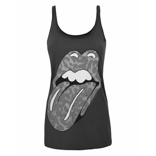 Amplified Kvinnor/Damer Leopard Lick The Rolling Stones väst Charcoal XS
