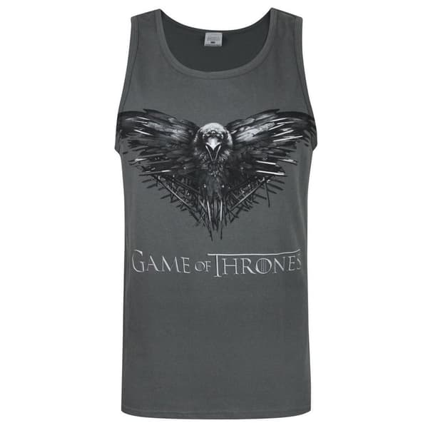Game Of Thrones Mens Three Eyed Raven Vest Charcoal M