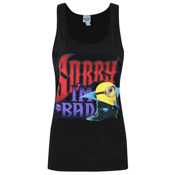 Minions Womens/Ladies Sorry I`m Bad Vest