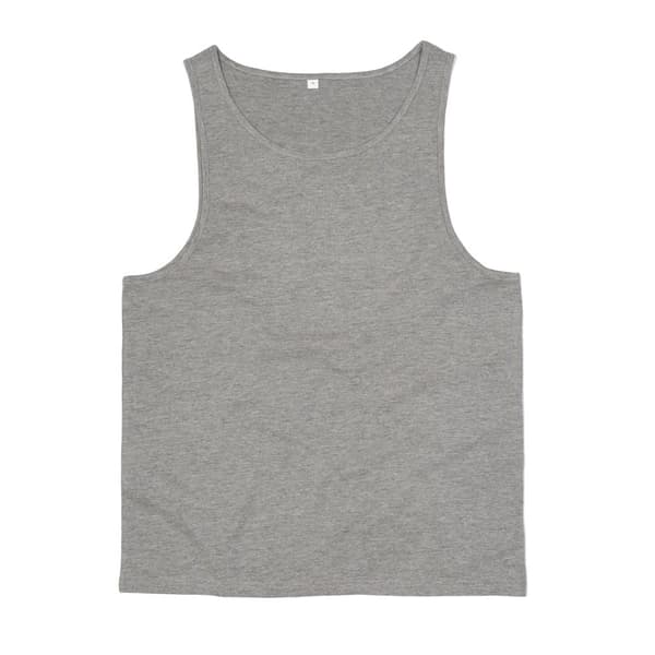 Mantis Mens Drop Arm Holes Vest Heather Grey Melange XL