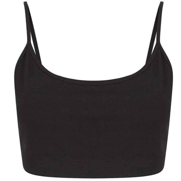 SF Womens/Ladies Sustainable Cropped Camisole Black XL