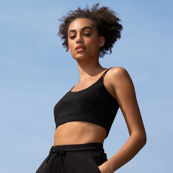 Skinni Fit Kvinder/damer mode bæredygtig bæredygtig justerbar rem Crop Top