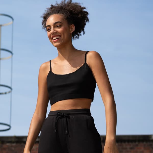 Skinni Fit Kvinder/damer mode bæredygtig bæredygtig justerbar rem Crop Top